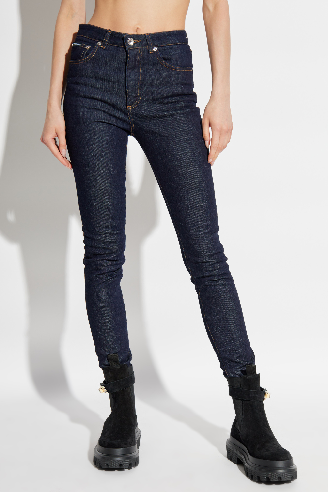 Navy blue Jeans with Logo Dolce & Gabbana - Vitkac AS